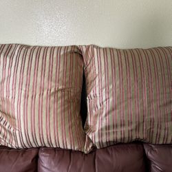 Vintage Custom-made Satin Striped Pillow Covers