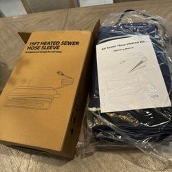 Heated 15FT RV Heated Sewer Hose Cover Avoid Freezing at -20°F RV Heated Waste/Sewer Discharge Hose Rv Sewer Hose Storage Bag Packaging（JUST COVER）