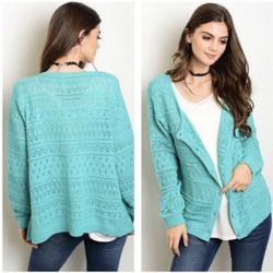 Brand New Sage Knit Cardigan