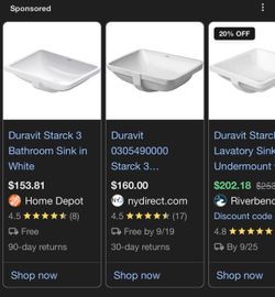 Duravit Starck 3 sink