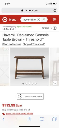 Target haverhill clearance console table