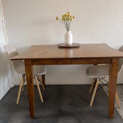 Wooden Table And Two Chairs 