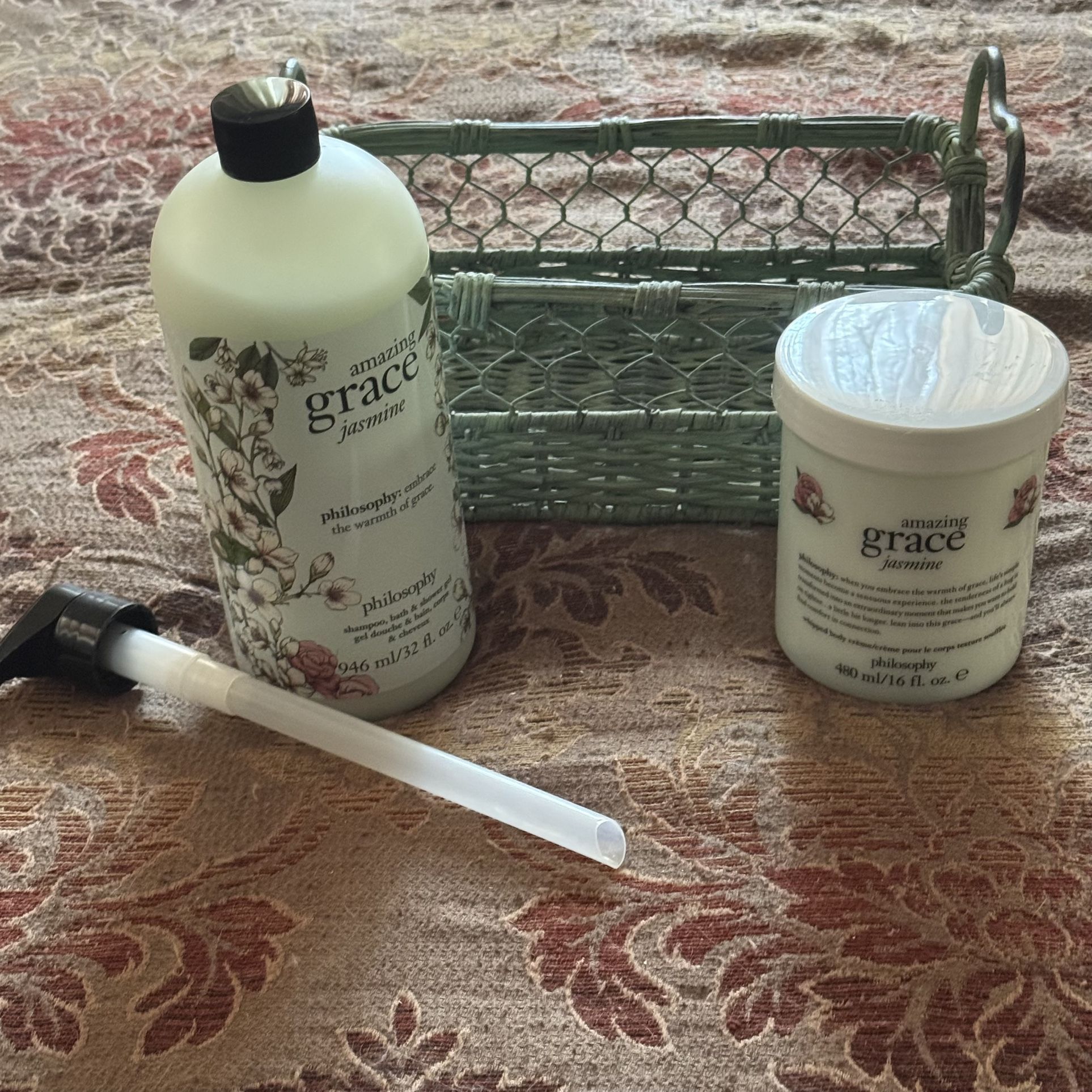 New 3pc Bath Set - Amazing Grace Bath Set ( Jasmine Scent )