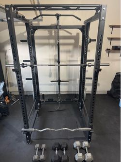 Full Home Gym Setup – Power Rack w/ Bench, Bar & Plates