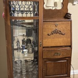 Antique Wood secretary Cabinet 