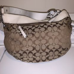 Coach Purse Light Brown/dark Brown