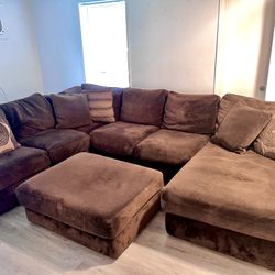 Huge Sectional Couch and Ottoman