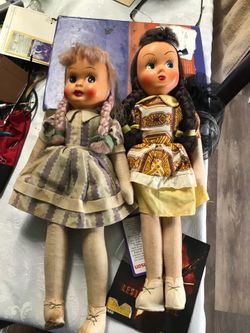 PAIR OF OLD DOLLS