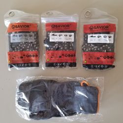 3 Pack Savior Replacement Chainsaw Chain 16" 325" .050" 66DL w/Gloves 