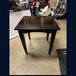Little brown table perfect as a side table22x22x20 h Wood Not Wobbly Not Broken Looks Great 