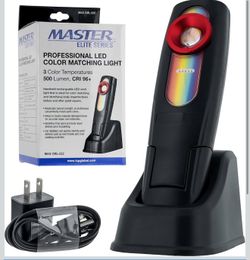 Master Elite - LED Color Matching Light, 500 Lumen - Exact Paint Color Match, Replicates Natural Sunlight for Perfect Match - 3 Color Temperatures, Ha