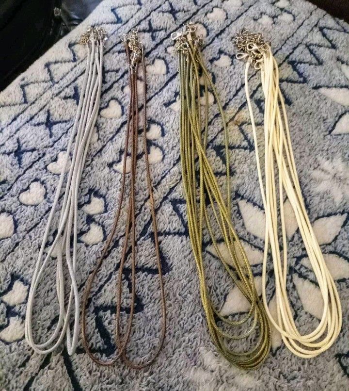 Lobster Clasp String Cord Leather Adjustable Braided Rope Necklaces
