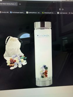 Slim Crystal Glass Water Bottle