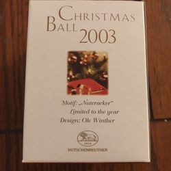 Hutschenreuther - Christmas Porcelain Ball - 2003 - Nutcracker Theme
