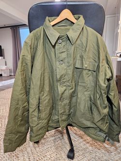 Vintage 1970s US Navy A-2 Deck Jacket XL Cold Weather Military Jacket