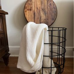 Wood Top Storage Table / Side Table