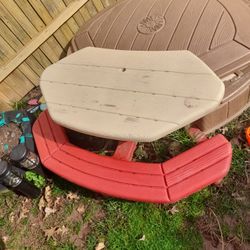 Sandbox W/ Lid & Picknick Table For Toddlers Kids 