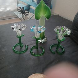 Beautiful Vase And Candle Holders