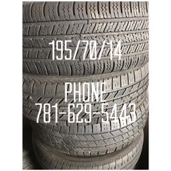 Used Tire For Sale 195/70/14 $35 each free mounting and Balancing