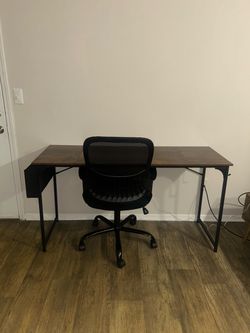 Computer desk and chair