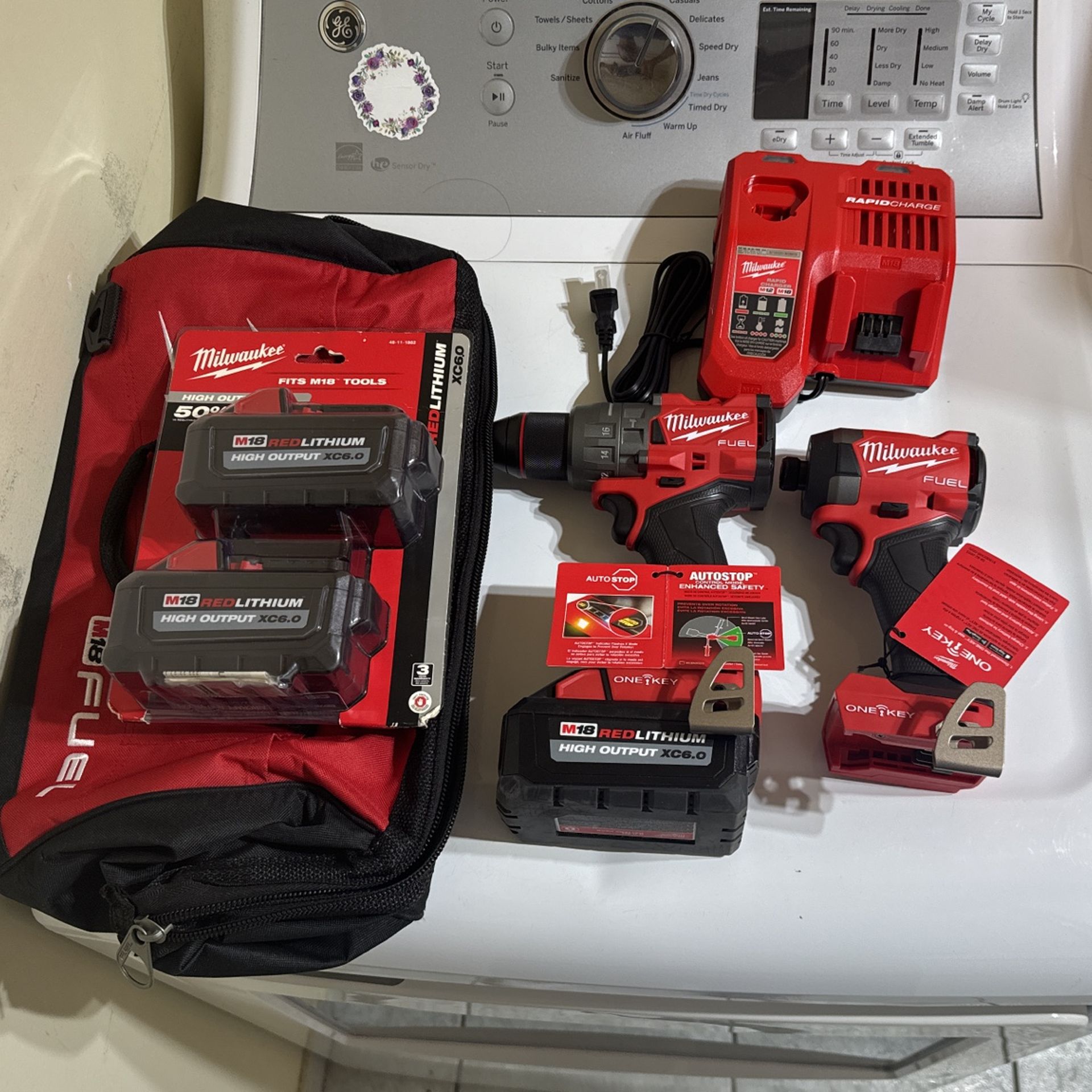 Milwaukee Sets Of Drills M18 Fuel One Key With Rapid Charger 🔌 And 3 Batteries 6.0 