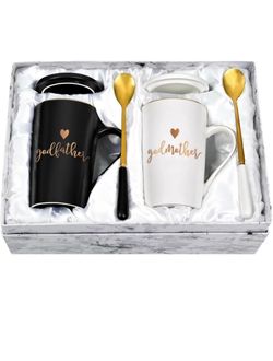 YHRJWN Godparents Proposal Gift, Godmother Godfather Coffee Mug, God Parents Presents Gifts from Godchild, Godparents Gifts for Birthday Christmas Pre