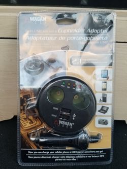 Car USB cupholder adapter