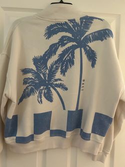 Bali Palm Tree Graphic Crewneck Sweatshirt