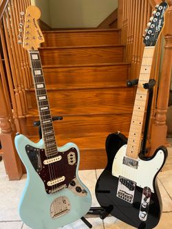 Squier Classic Vibe Jaguar (Mint) Standard Telecaster (Mint)