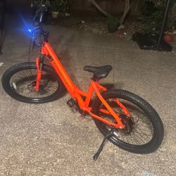 SONDORS FOLDING STEP THRU E BIKE DEMO STORE MODEL ORANGE TORCH BLOOD ORANGE