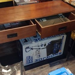 Unique End Table, Desk With 2 Drawers