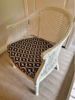 Rattan wood side chair