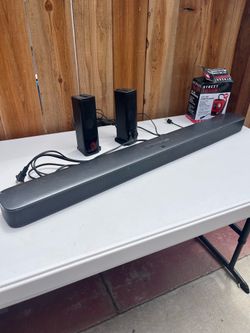 Works perfectly. Bluetooth and HDMI ARC. Good cosmetic condition. No wireless subwoofer included. Includes power cable  Great replacement for someone 