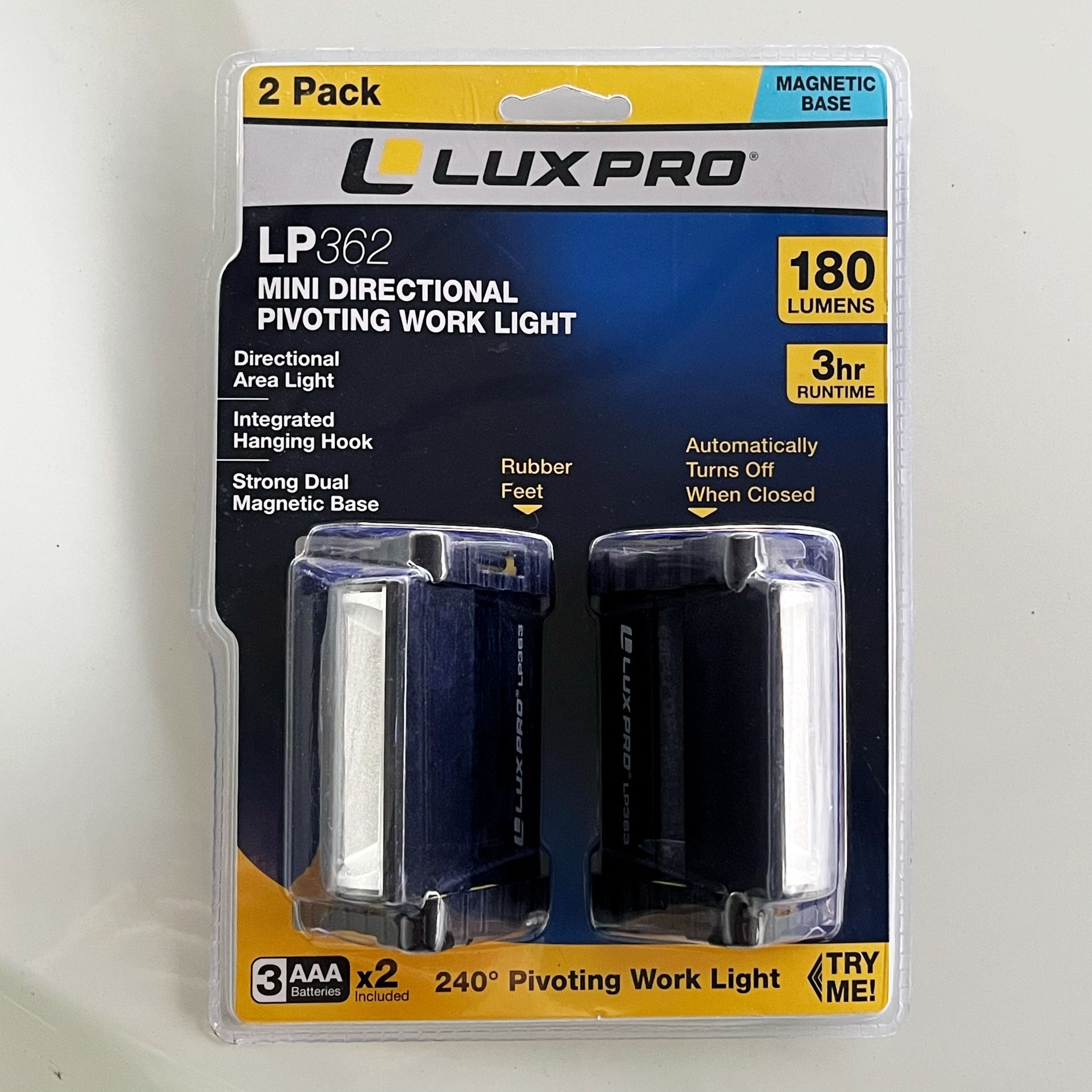 New LuxPro Magnetic Directional Work Lights