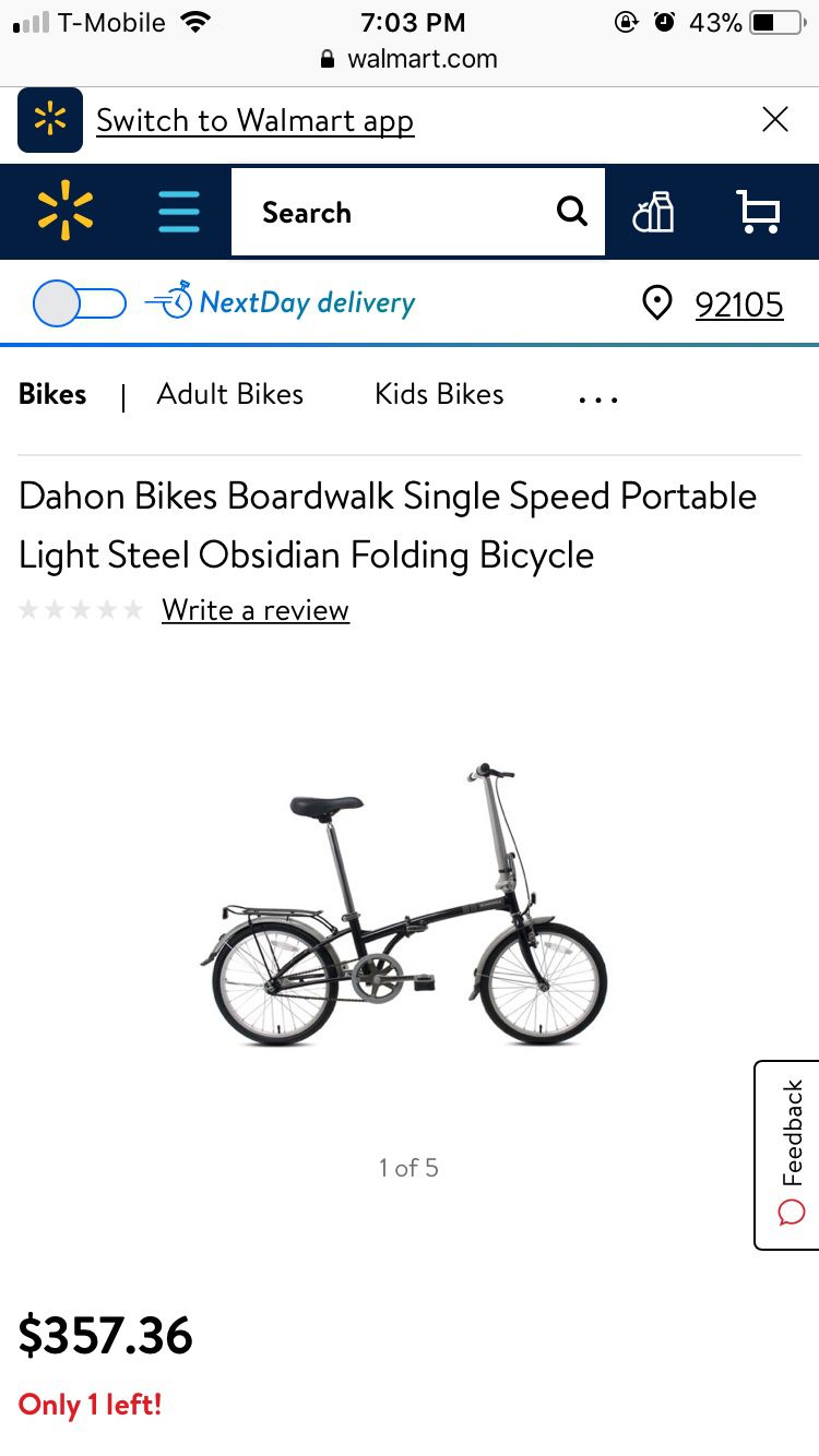 DAHON BIKES BOARDWALK SINGLE SPEED PORTABLE LIGHT STEEL OBSIDIAN FOLDING BICYCLE