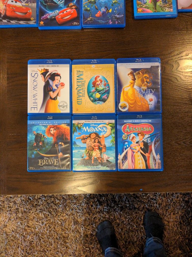 Like New Disney Princesses Blu-Ray + DVD Sets