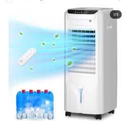32 Inch Swamp Cooler Air Conditioner, 3 IN 1 Evaporative Air Cooler with 4.2 Gal Water Tank, 4 Mode, 3 Speed, Remote Control, 120° Oscillation, 12 H T