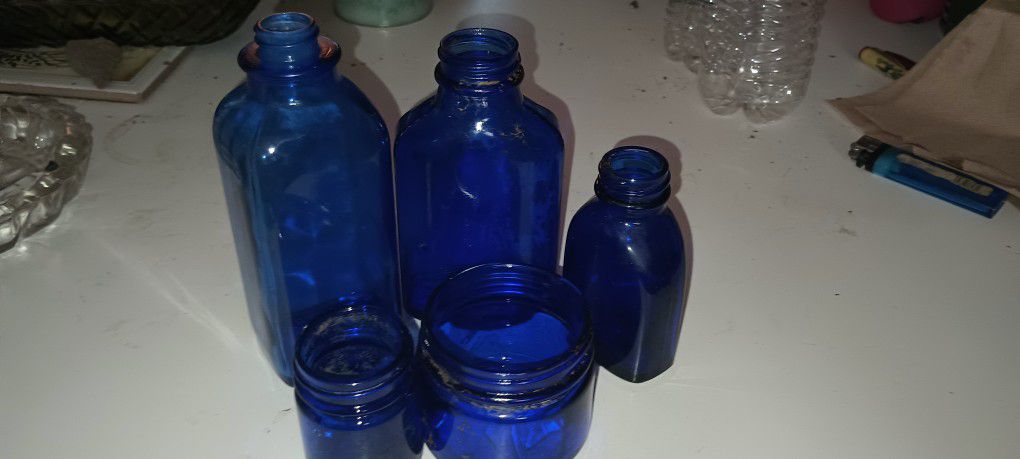 Vintage Antique Cobalt Blue Glassware