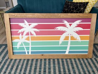 Palm Tree Wood Picture 