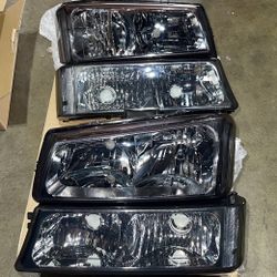 Chevy Silverado / Avalanche Smoked Headlights for 2003 to 2006