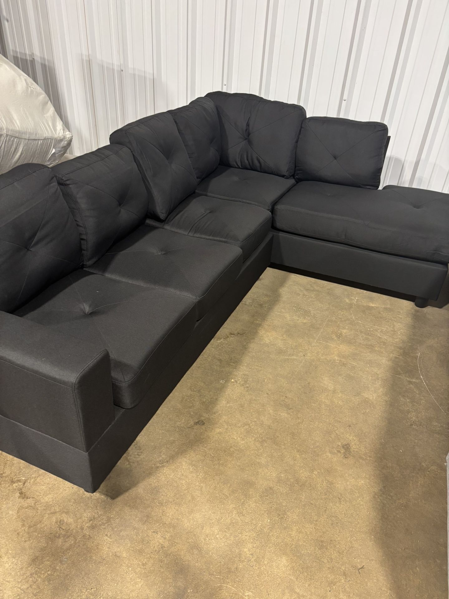 * Brand New * Black Sectional Couch Delivery Available