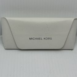 Michael Kors White Glasses Case Snap Hard Side Felt Lining