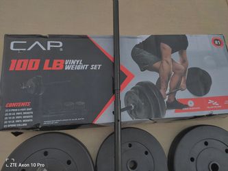 Cap 100 lb vinyl weight set ( brand new still in box) paid $185