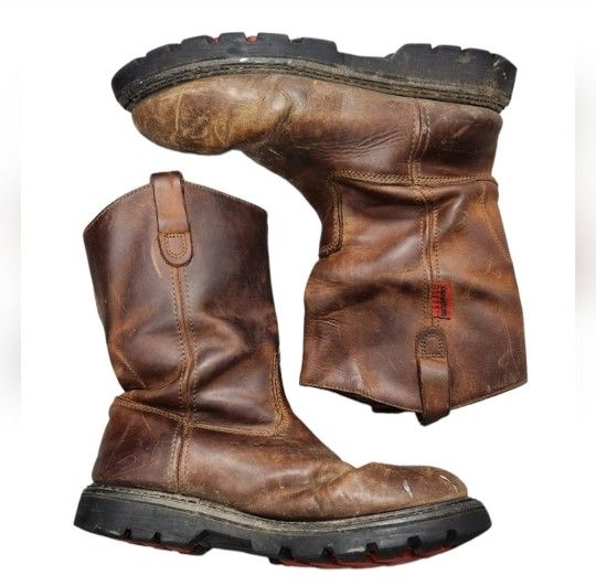 Brazos Size 9.5D Leather Waterproof Oil/Slip Resistant Work Boots