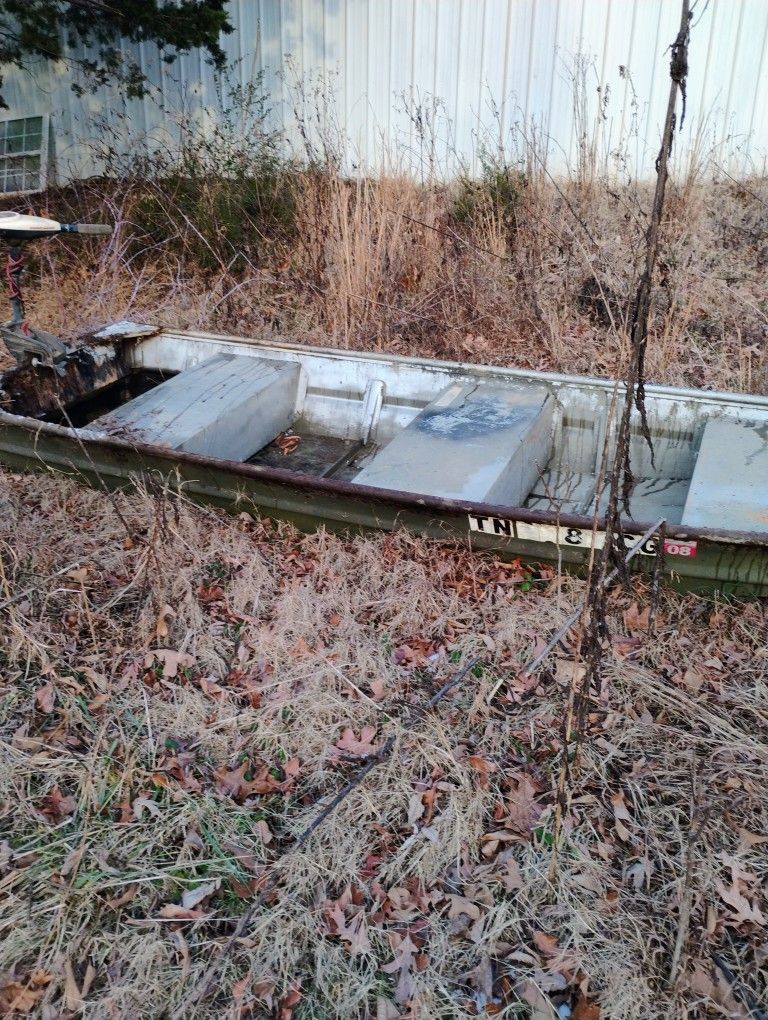 12 Ft Flat Bottom Boat With Electric Motor 