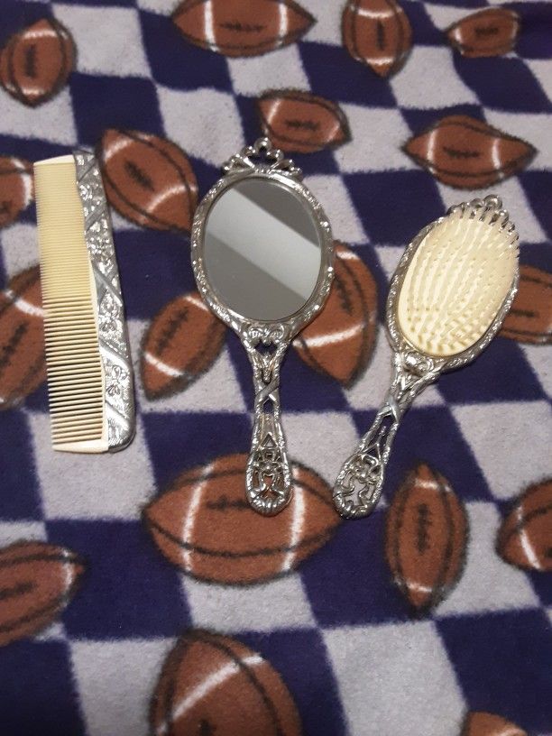 Mirror Brush And Comb Set