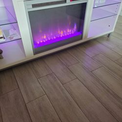 Media Center With Led Lights And Heater 