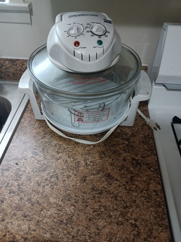 12L Air Fryer Turbo Convection Oven Heat-resistant Glass Multifunction 360° Vertical Heating