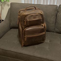 Brown Leather Backpack