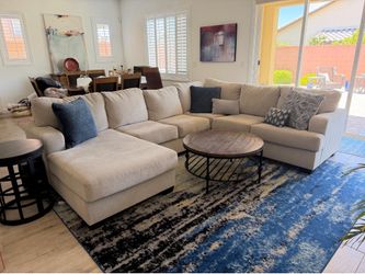 Ashley Oversized Sectional – 129” x 99” – Brand New Cushions – $1,250 OBO